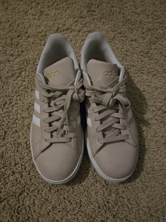 adidas Shoes - adidas Women's Beige and White Classic Lace-Up Sneakers